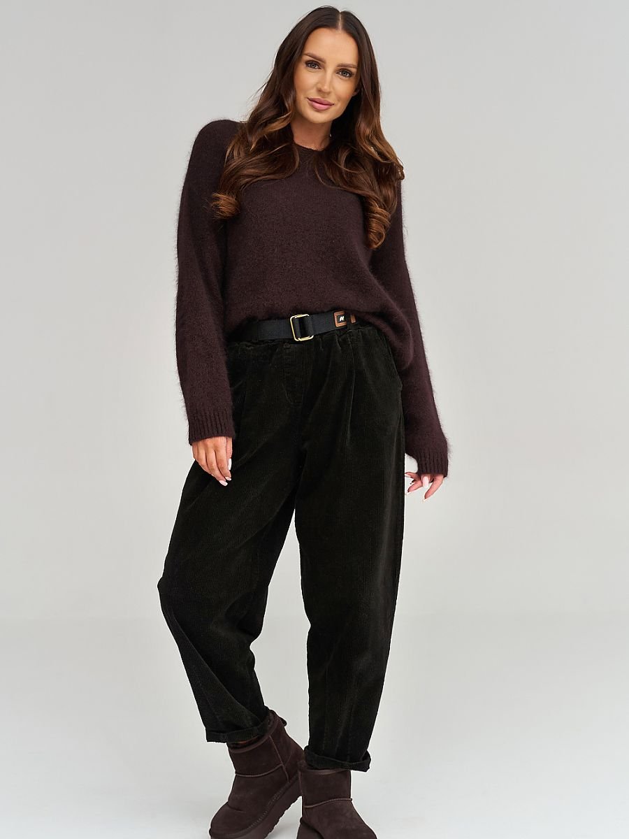 corduroy trousers model 232017 Makadamia - Image 4