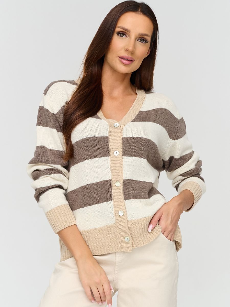 Cardigan model 232004 Makadamia
