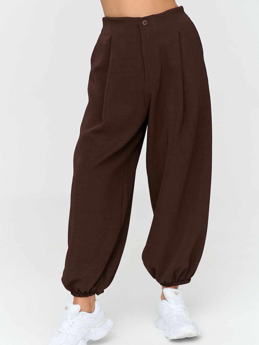 Harem trousers model 231996 Makadamia