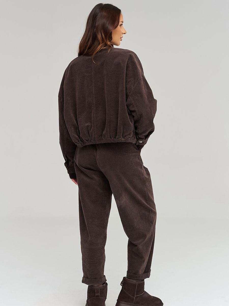 Corduroy jacket model 232013 Makadamia - Image 3