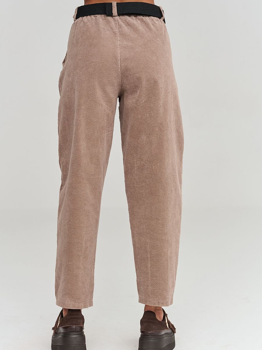 corduroy trousers model 232015 Makadamia - Image 3