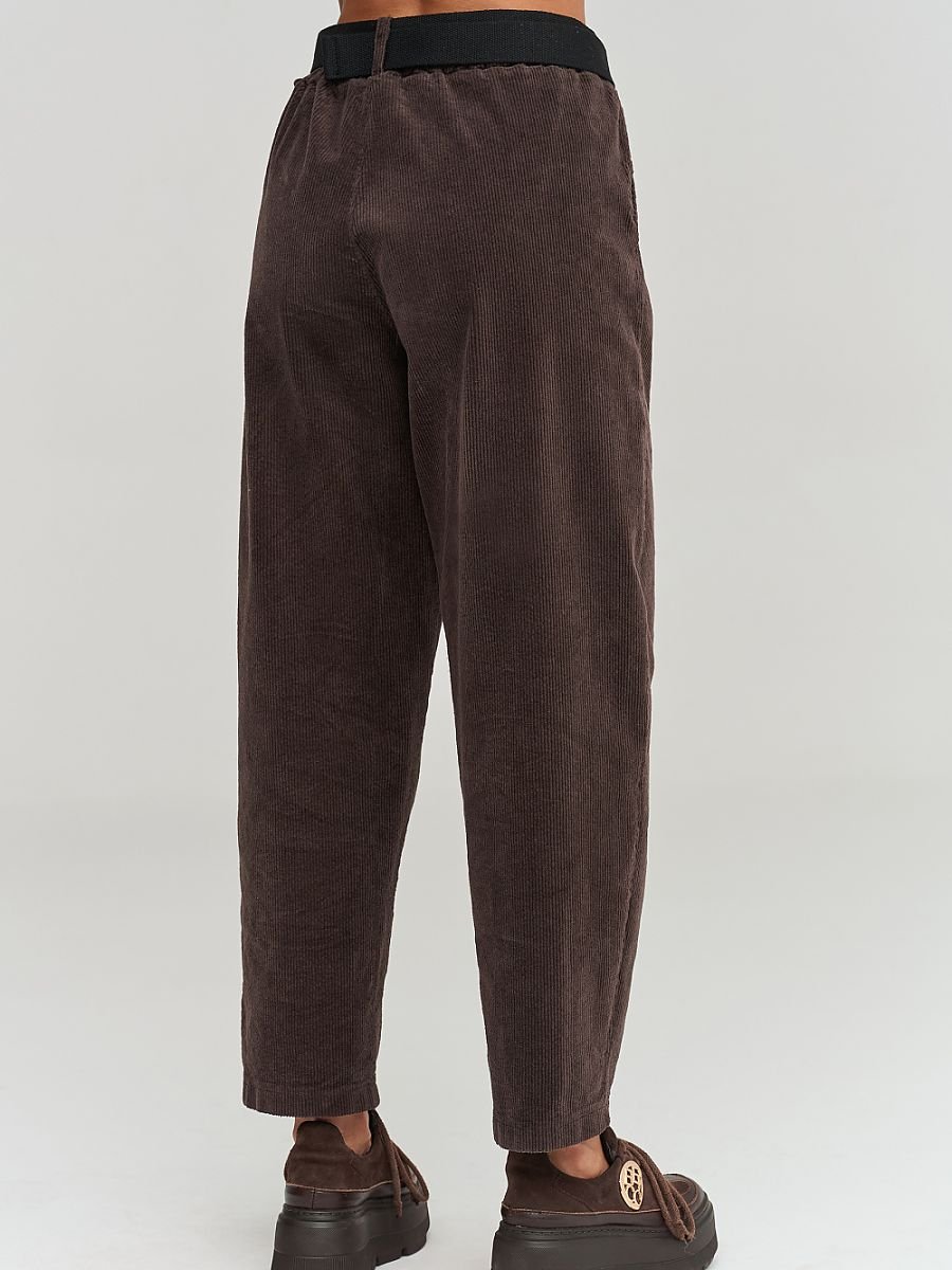 corduroy trousers model 232016 Makadamia - Image 3
