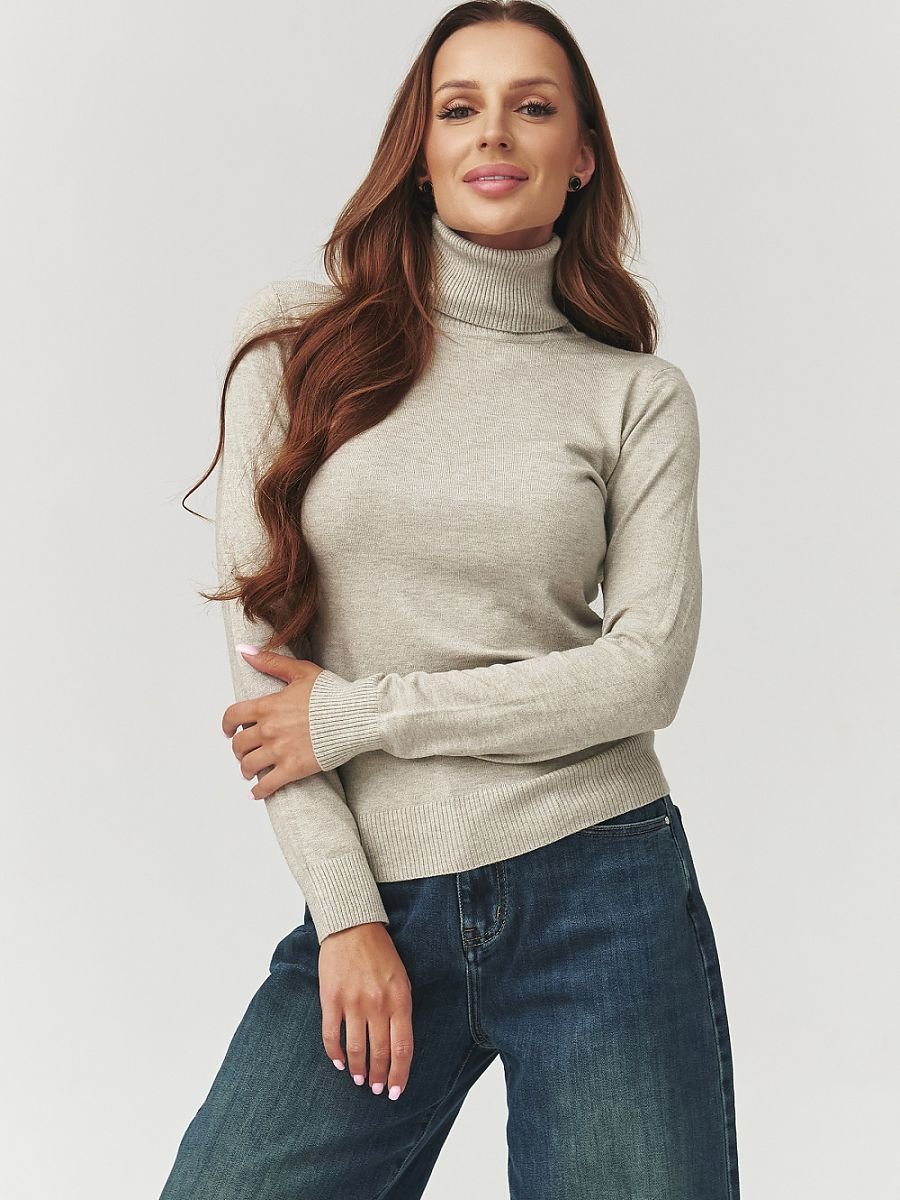 Turtleneck model 219740 Makadamia