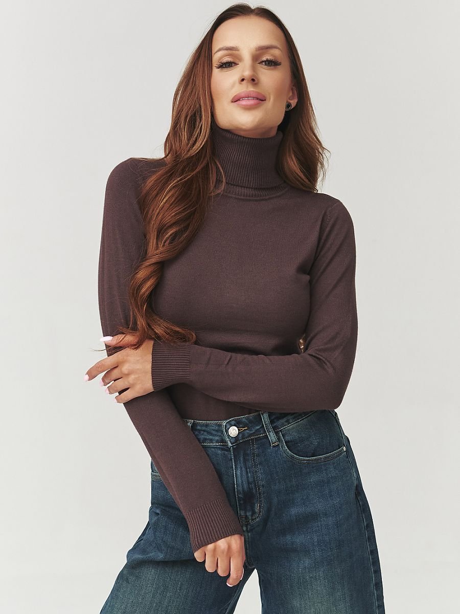 Turtleneck model 219742 Makadamia