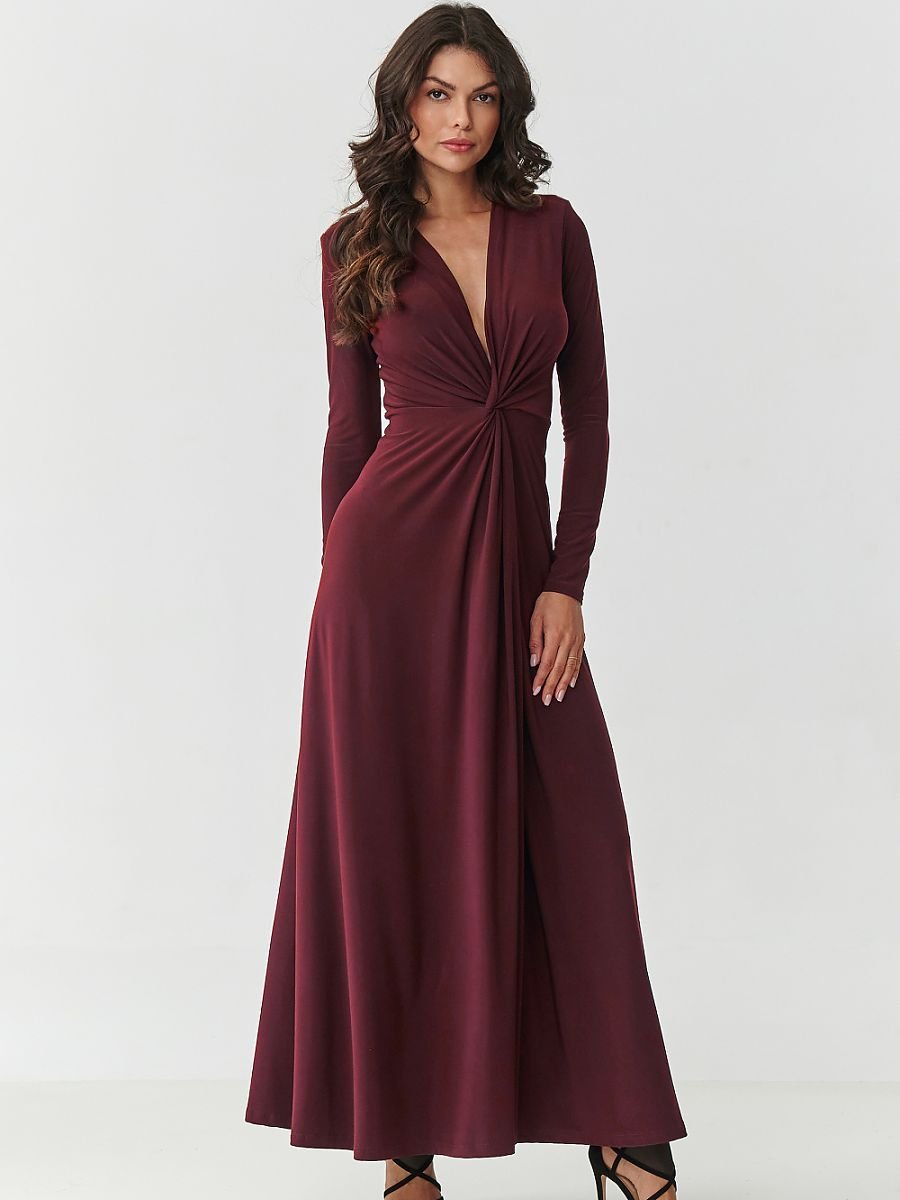 Long dress model 232063 Makadamia