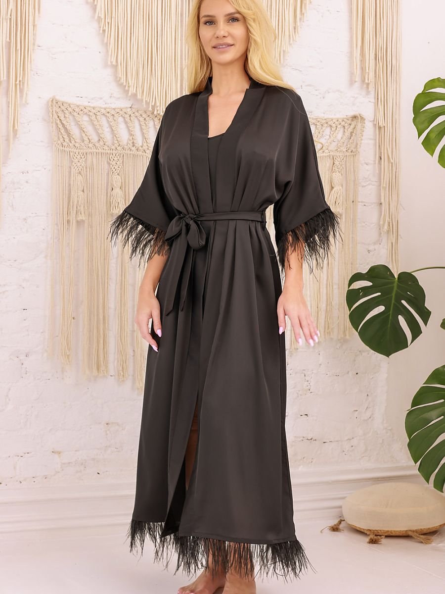 Long bathrobe model 218886 Kalimo