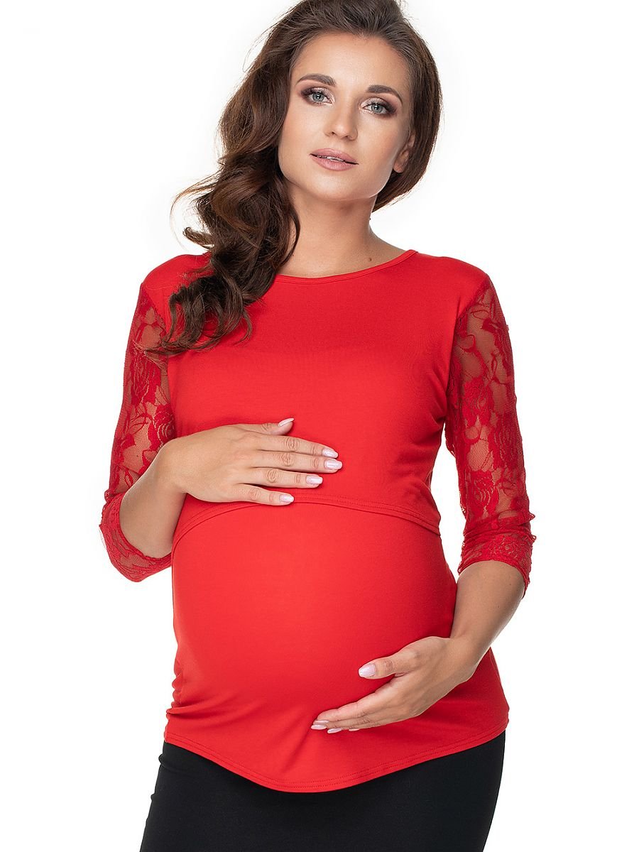 Maternity blouse model 141822 PeeKaBoo