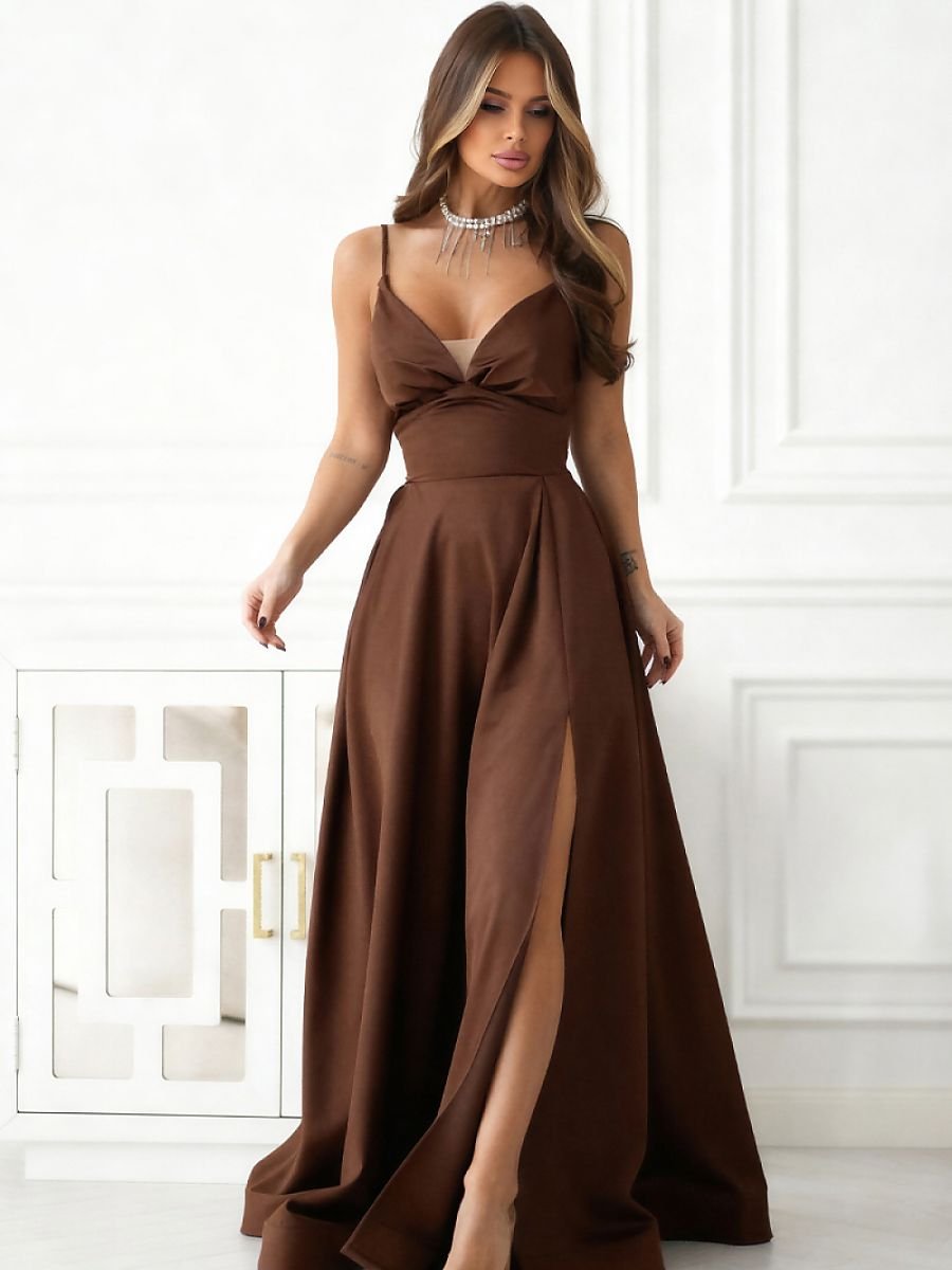 Long dress model 222064 Bicotone