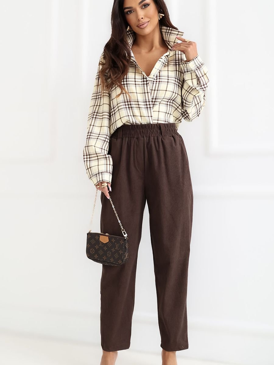 corduroy trousers model 226966 Rue Paris