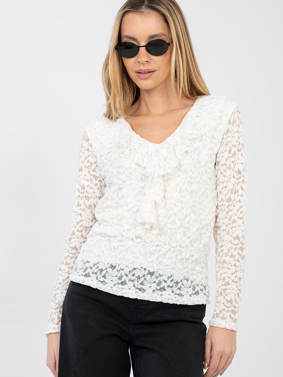 Lace blouse model 223842 Rue Paris
